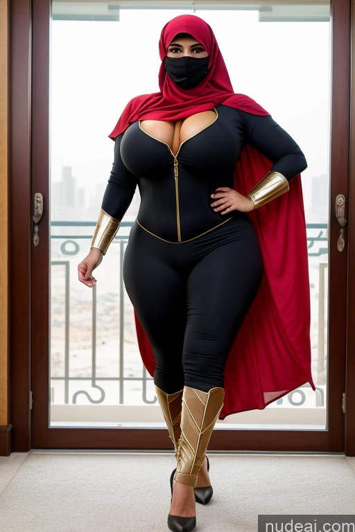 related ai porn images free for Thick Huge Boobs Big Hips Big Ass Muscular Superhero Suit Arabic Niqab