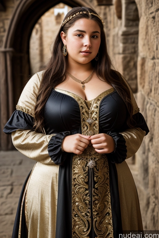 ai nude image of arafed woman in a medieval dress standing in a stone building pics of Dress Medieval Jewelry Thick Big Hips Big Ass 18