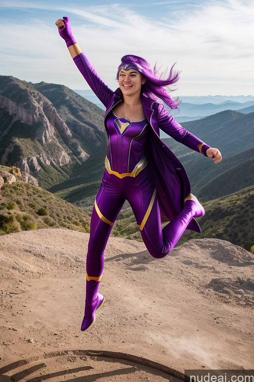 related ai porn images free for 18 Superhero Suit Jumping Purple Hair