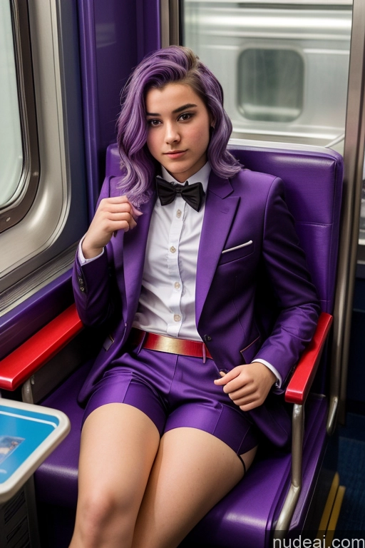 related ai porn images free for 18 Superhero Suit Purple Hair Train