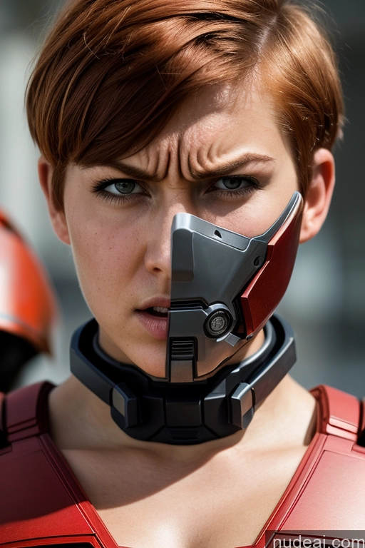 related ai porn images free for 18 Superhero Ginger Short Hair Mech Suit Angry