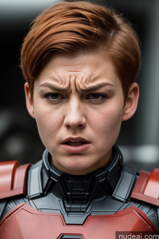 related ai porn images free for 18 Superhero Ginger Short Hair Mech Suit Angry