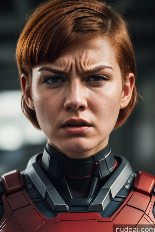 related ai porn images free for 18 Superhero Ginger Short Hair Mech Suit Angry