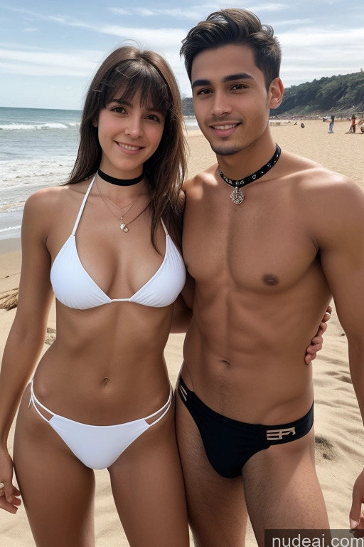 related ai porn images free for Woman + Man Skinny Small Ass Small Tits 18 Bangs Beach Bikini Choker Perfect Boobs French Brunette