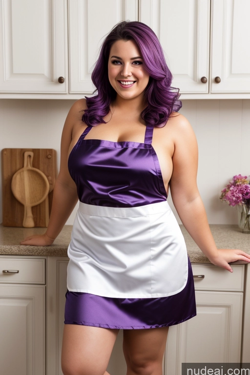 related ai porn images free for Busty Beautiful Thick Chubby Fat 30s Happy Apron Nude Satin Purple Hair Bikini