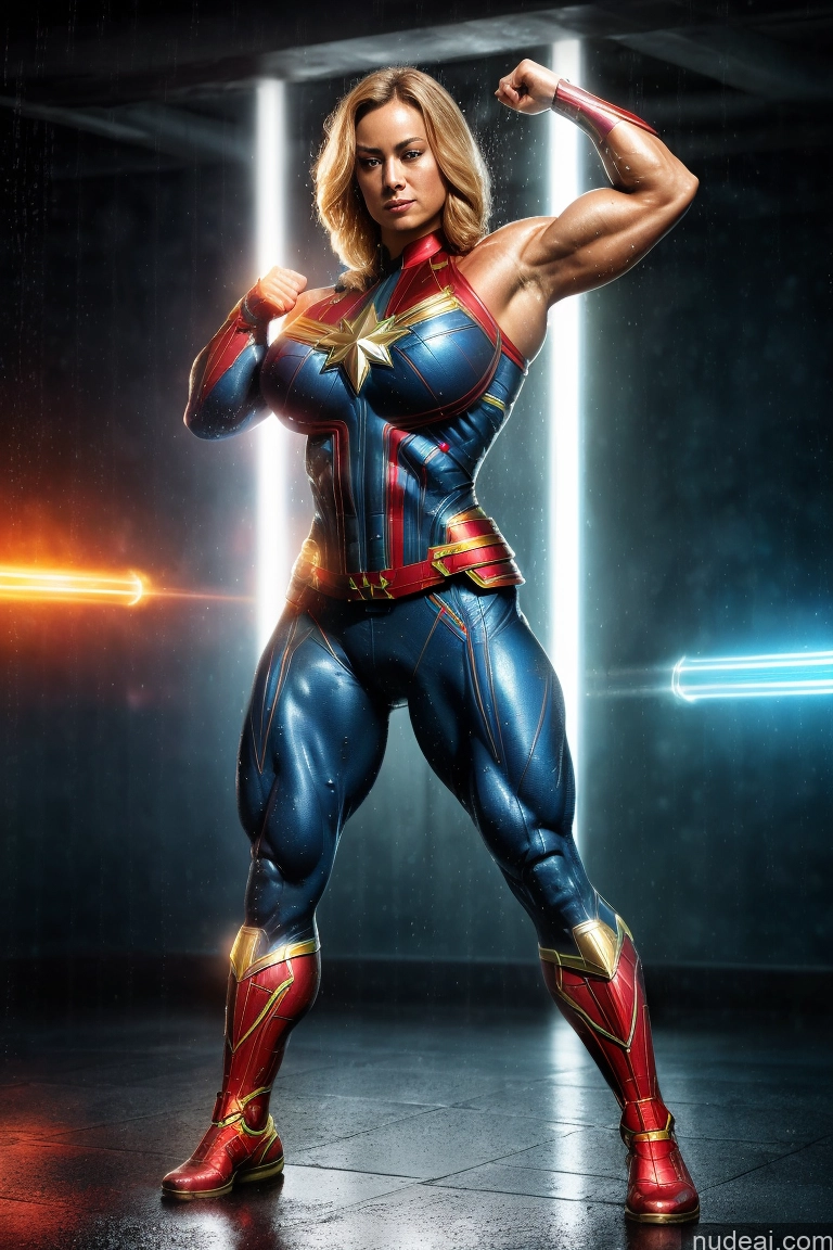 related ai porn images free for Muscular Abs Bodybuilder Captain Marvel Powering Up Science Fiction Style Huge Boobs Dynamic View Heat Vision Shower