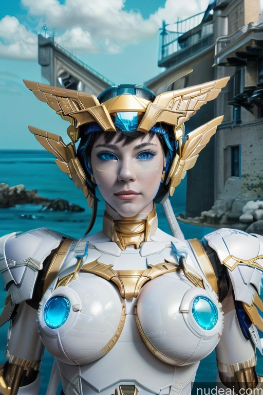 ai nude image of araffes with a sword and a helmet on a body of water pics of Woman Huge Boobs Muscular Abs Menstoga, White Robes, In White And Gold Costumem, Gold Headpiece, Gold Belt, Gold Chain SuperMecha: A-Mecha Musume A素体机娘 Fairer Skin Deep Blue Eyes REN: A-Mecha Musume A素体机娘 SSS: A-Mecha Musume A素体机娘 Mecha Musume + Gundam + Mecha Slider