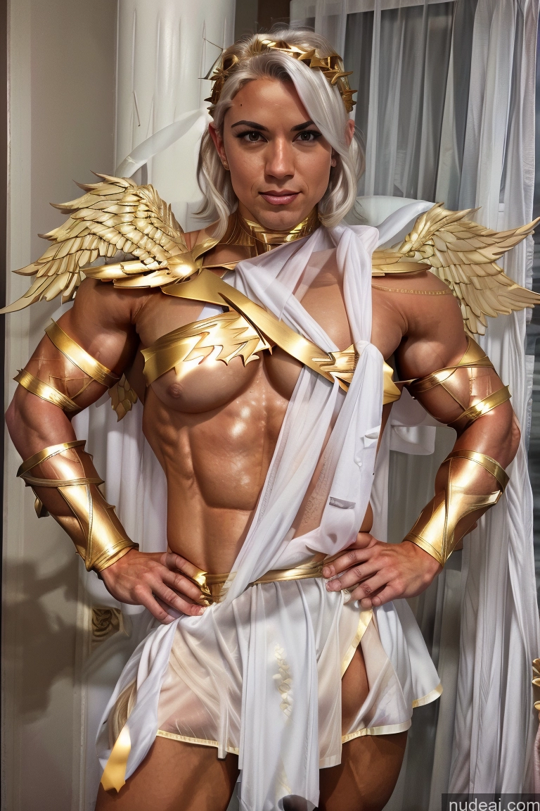 related ai porn images free for Huge Boobs Muscular Abs Menstoga, White Robes, In White And Gold Costumem, Gold Headpiece, Gold Belt, Gold Chain Fairer Skin Superhero Captain Marvel Bodybuilder Batwoman Hawkgirl Mary Thunderbolt Spider-Gwen Black Cat