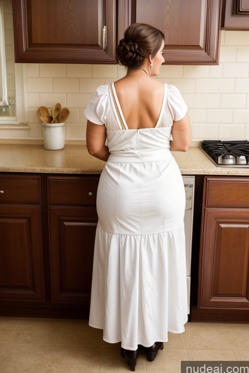 related ai porn images free for Victorian Milf Chubby Back View Bending Over Kitchen Maid