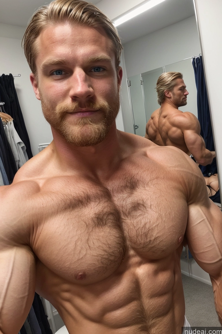 ai nude image of there is a man that is standing in front of a mirror pics of Pubic Hair Hairy Women Muscular Bodybuilder Several Scandinavian Mirror Selfie Changing Room Perfect Boobs