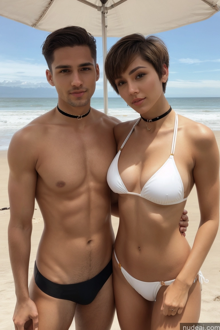 related ai porn images free for Woman + Man Small Tits Skinny Small Ass Perfect Boobs Short Hair Beach White Serious Bikini Choker