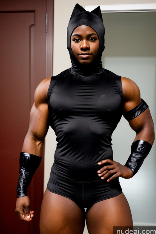 related ai porn images free for 18 Dark Skin Thick Muscular Ninja Superhero Spandex