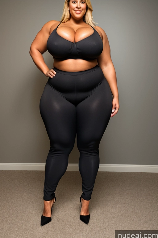 ai nude image of a pregnant woman in a black bra top and black pants pics of Big Hips Big Ass Long Legs Tall High Heels Chubby Muscular Fat Thick Abs Huge Boobs