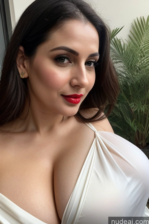 related ai porn images free for Woman One Huge Boobs Beautiful Lipstick Fairer Skin 30s Slicked White Close-up View Sari Cleavage Simple