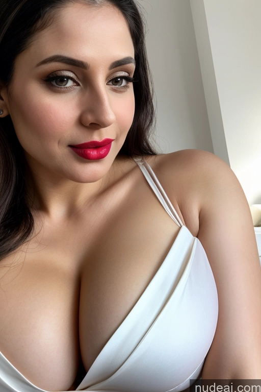 related ai porn images free for Woman One Huge Boobs Beautiful Lipstick Fairer Skin 30s Slicked White Close-up View Sari Cleavage Simple