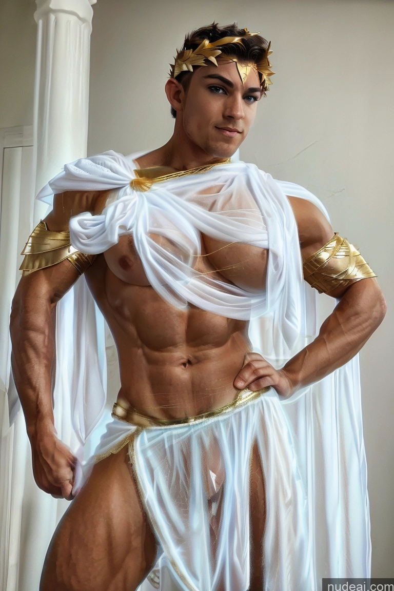 ai nude image of arafed man in a white costume posing for a picture pics of Bodybuilder Huge Boobs Muscular Abs Menstoga, White Robes, In White And Gold Costumem, Gold Headpiece, Gold Belt, Gold Chain Batwoman Captain Marvel Black Cat Spider-Gwen Powering Up Busty Perfect Boobs Neon Lights Clothes: Blue Mary Thunderbolt Deep Blue Eyes