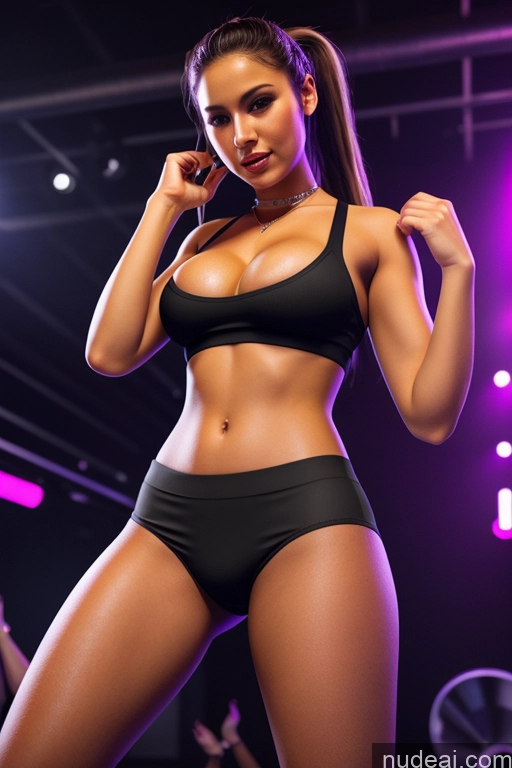 related ai porn images free for 18 Woman Perfect Body 3d One Perfect Boobs Sexy Face Tanned Skin Ponytail White Brunette Club Front View Micro Skirt Thigh Socks Crop Top