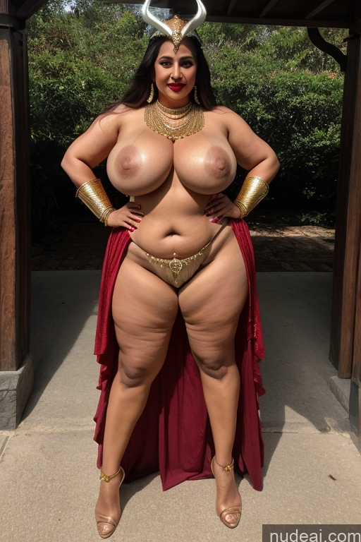 ai nude image of araffe woman in a red dress and horned headpiece posing for a picture pics of Spreading Legs Big Hips Big Ass Pubic Hair Beautiful Lipstick Long Hair Indian Pearl Jewelry Gold Jewelry Diamond Jewelry Jewelry 20s Huge Boobs Milf Fantasy Armor