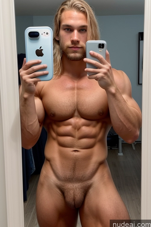 ai nude image of arafed man taking a selfie in a mirror with his phone pics of Hairy Women Pubic Hair Muscular 18 Several Bodybuilder Scandinavian Mirror Selfie Perfect Boobs