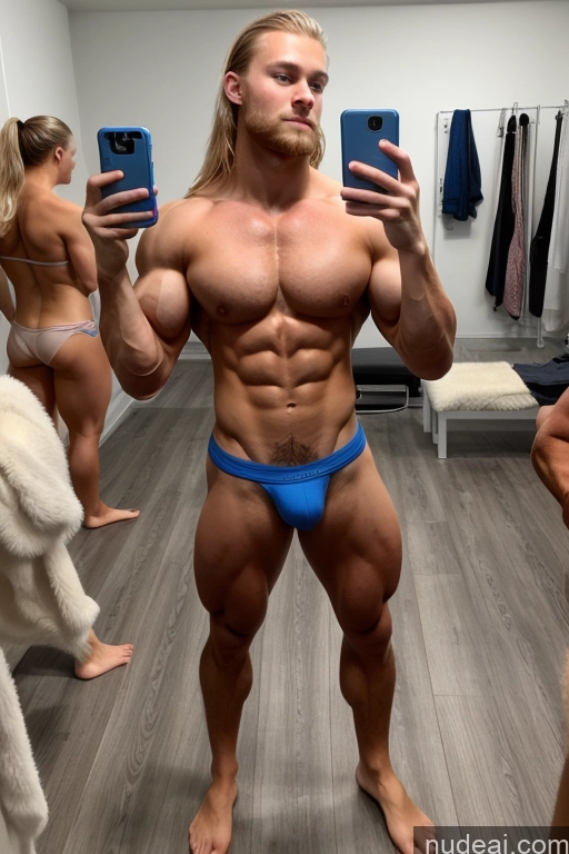 ai nude image of there is a man that is taking a picture of himself in a mirror pics of Bodybuilder Several Hairy Women Pubic Hair Muscular 18 Scandinavian Mirror Selfie Perfect Boobs