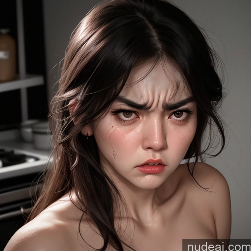 ai nude image of there is a woman with a very big breast and a very big breast pics of Korean Perfect Boobs Cooking Angry