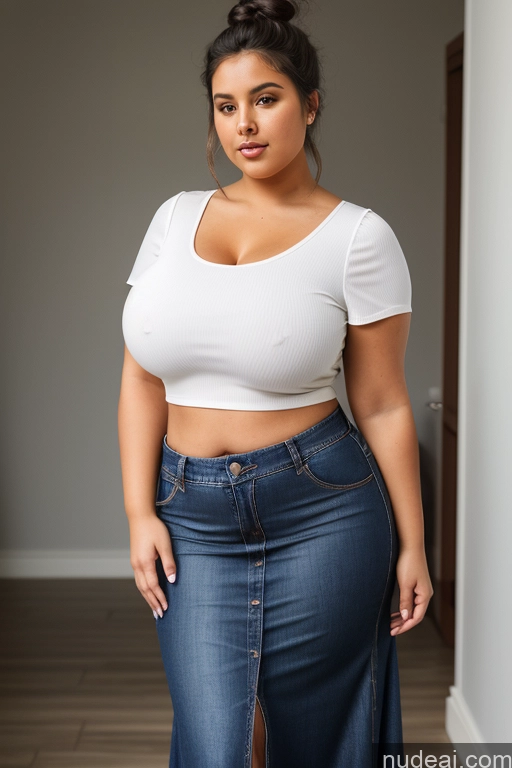 related ai porn images free for Woman Busty Perfect Boobs Beautiful Big Ass Thick Fat Big Hips Perfect Body Tanned Skin 18 Black Hair Hair Bun Czech Crop Top Blouse Jeans Long Skirt