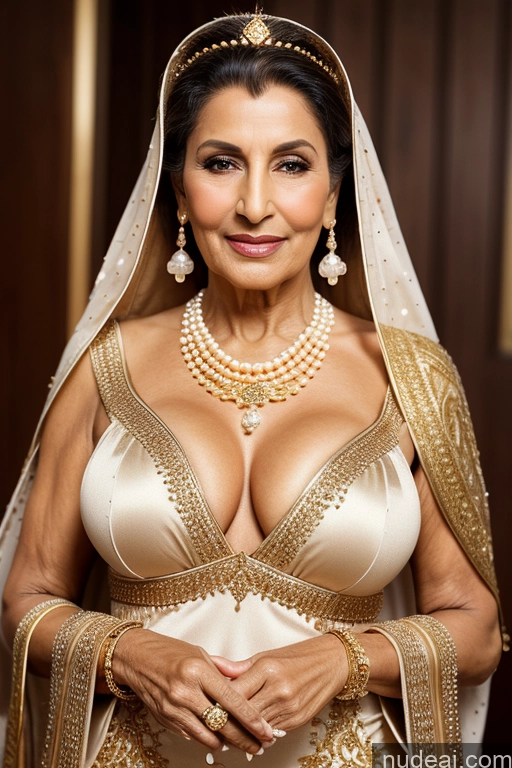 ai nude image of araffe woman in a bridal dress with a veil and jewelry pics of Dress Medieval Perfect Body Perfect Boobs Beautiful Arabic Gold Jewelry Pearl Jewelry Diamond Jewelry 80s