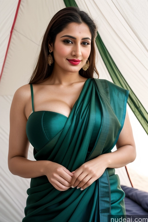 related ai porn images free for Woman One Beautiful Lipstick Fairer Skin 30s Slicked White Sari Simple Salwar Tent Close-up View Bright Lighting Cleavage Huge Boobs