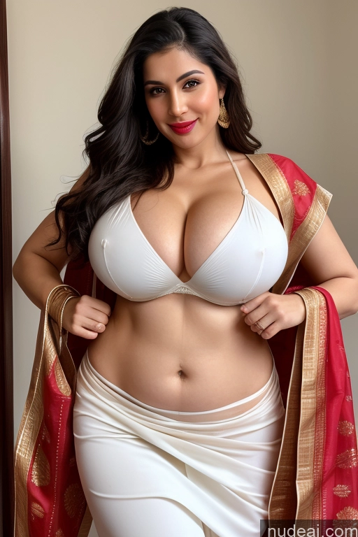 related ai porn images free for Woman One Huge Boobs Beautiful Lipstick Fairer Skin Slicked White Close-up View Cleavage Simple Sari Partially Nude 40s