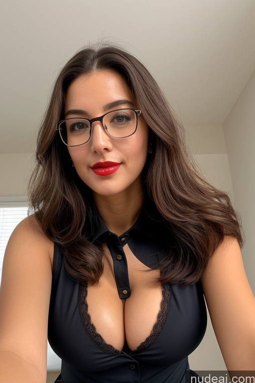 ai nude image of there is a woman wearing glasses and a black dress posing for a picture pics of Sorority Busty Perfect Boobs Beautiful Lipstick Perfect Body Pubic Hair Oiled Body Seductive Close-up View Cumshot Blouse Panties Polo Professor Secretary Stylish Transparent