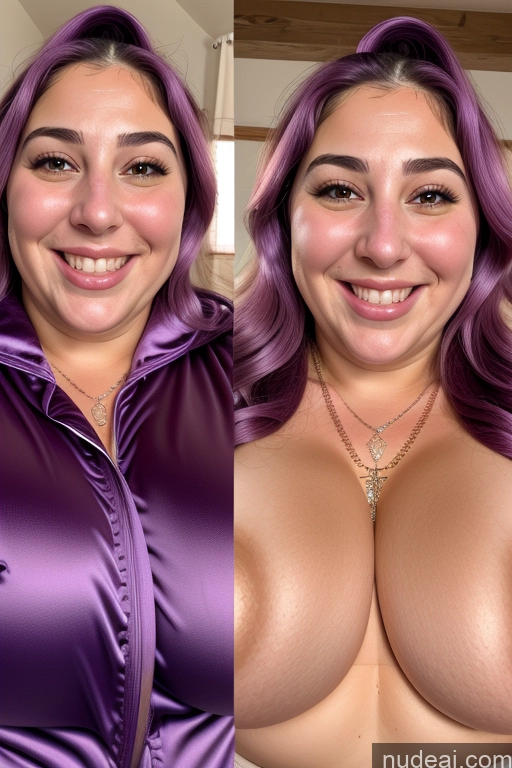 related ai porn images free for Woman Busty Thick Chubby Fat 30s Happy Purple Hair Jewish Onesie Gloves Satin Jewelry Close-up View Onoff Beautiful