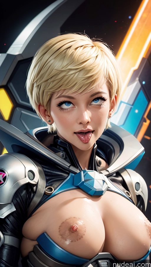 related ai porn images free for Cyborg Busty Perfect Boobs Tattoos Skinny Short Hair Blonde Russian Cyberpunk Space Suit Ahegao (smile) Sexy Face Nude