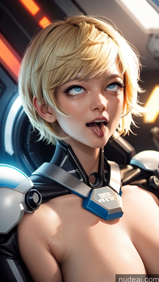 related ai porn images free for Cyborg Busty Perfect Boobs Tattoos Skinny Short Hair Blonde Russian Cyberpunk Space Suit Ahegao (smile) Sexy Face Nude