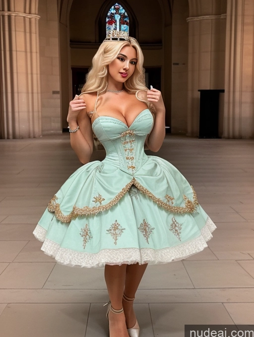 ai nude image of araffe dressed in a blue dress and a tiable posing for a picture pics of Bimbo FairArguementBut Perfect Boobs Beautiful Lipstick Big Hips 20s Crisp Anime Church Victorian Haute Couture | Ball Gown Regal Jewelry Detailed Low Heel Pumps