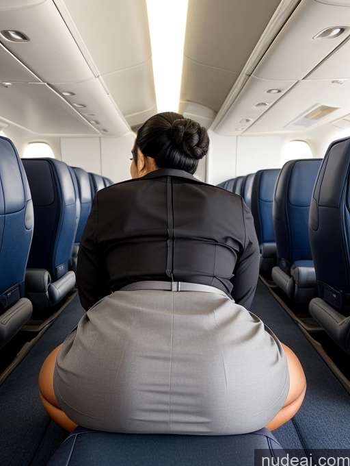 related ai porn images free for Hair Bun Flight Attendant Back View Big Ass On Back Black Hair