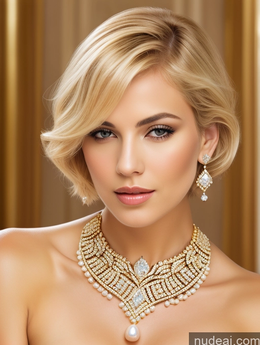 related ai porn images free for Elemental Series - Ice Diamond Jewelry Gold Jewelry Pearl Jewelry Blonde Regal Seductive Bobcut