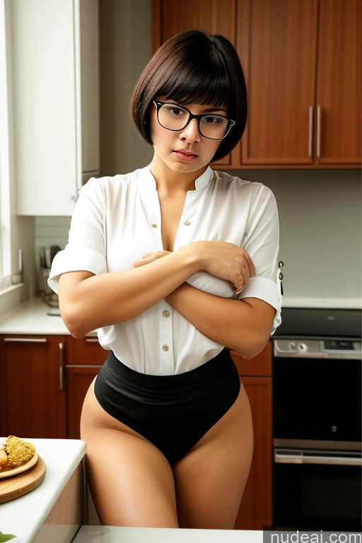 related ai porn images free for Woman Small Tits Angry Black Hair Indonesian Kitchen 18 Blouse Cleavage Two Beautiful Glasses Short Hair