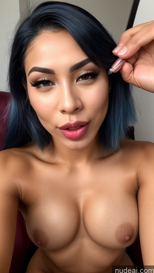 ai nude image of arafed woman with blue hair and a black top is posing naked pics of Skin Detail (beta) Nude 20s Oiled Body Perfect Body Perfect Boobs Orgasm Blue Hair Front View Blowjob Straight Brazilian Happy Ahegao Sexy Face Pouting Lips Lipstick Busty Cyborg