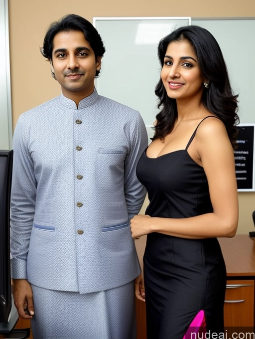 ai nude image of araf and anusha at the launch of the film pics of Woman + Man Two Perfect Boobs Perfect Body 20s Black Hair British Office Front View Seductive Illustration Salwar Secretary