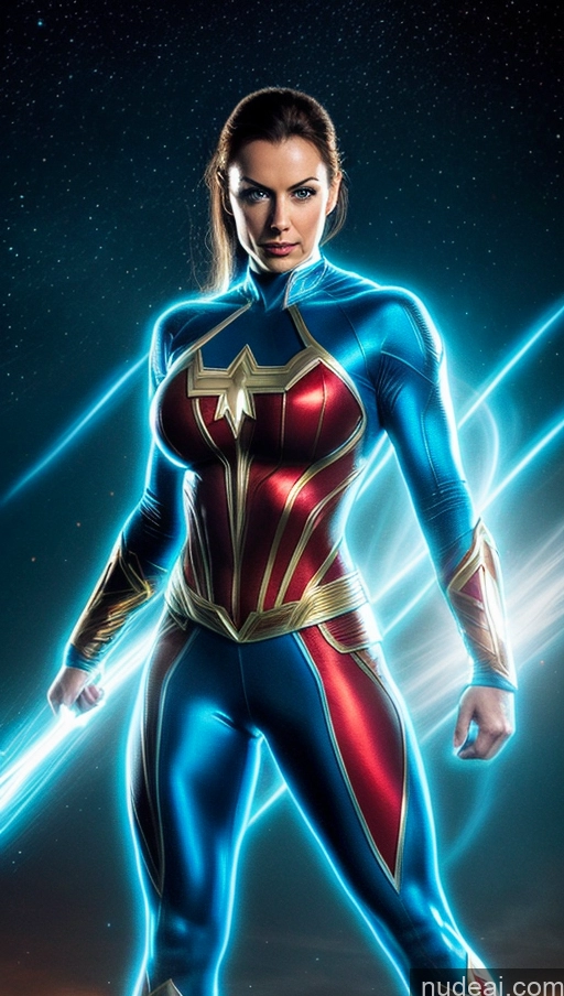 related ai porn images free for Bodybuilder Busty Muscular Abs Deep Blue Eyes Superhero Regal Neon Lights Clothes: Blue Powering Up Blue Hair Dynamic View Heat Vision Mary Thunderbolt Space