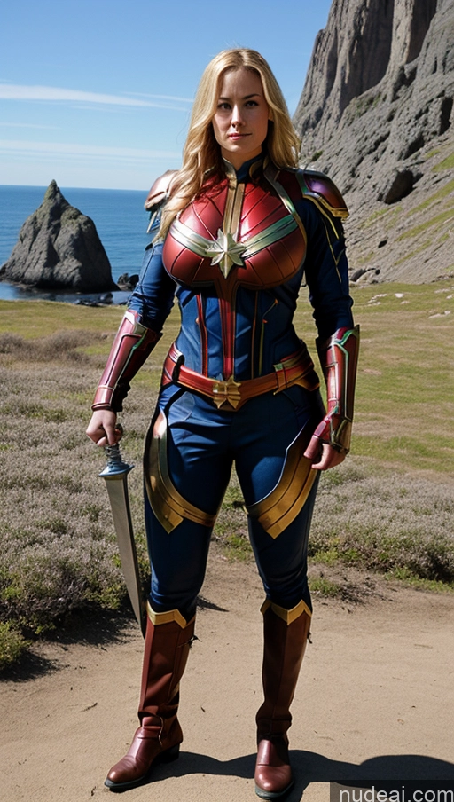 related ai porn images free for Knight Captain Marvel Busty Perfect Boobs Muscular Abs Viking Fantasy Armor Sci-fi Armor