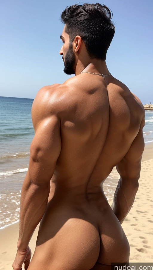 ai nude image of arafed man with a beard and a beardless body standing on a beach pics of Hairy Women Pubic Hair Skinny Muscular 18 Black Hair Middle Eastern Beach Bodybuilder Bending Over Back View Perfect Boobs Small Tits