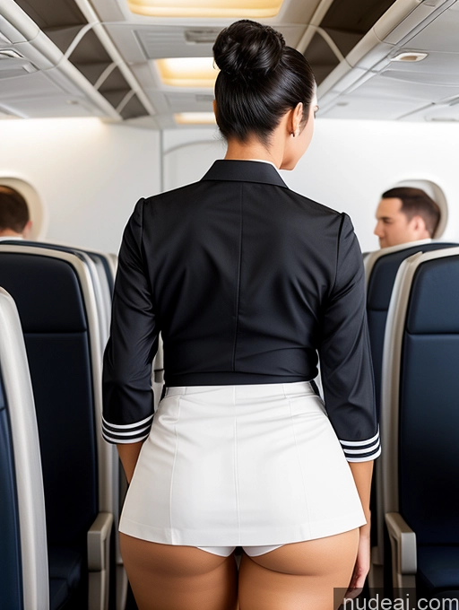 related ai porn images free for Hair Bun Back View Flight Attendant Bending Over Black Hair Big Ass