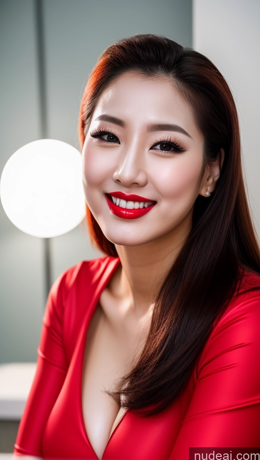 related ai porn images free for Woman Huge Boobs Beautiful Lipstick Fairer Skin 30s Happy Seductive Slicked Korean Close-up View Devil Bright Lighting Sexy Face