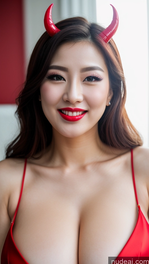 related ai porn images free for Woman Huge Boobs Beautiful Lipstick Fairer Skin 30s Happy Seductive Slicked Korean Close-up View Devil Wedding Bright Lighting Sexy Face