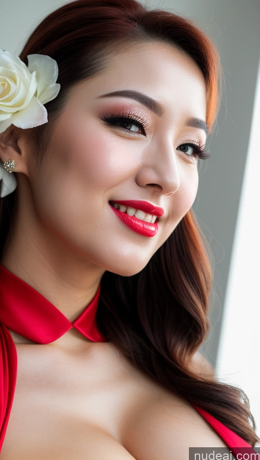 related ai porn images free for Woman Huge Boobs Beautiful Lipstick Fairer Skin 30s Happy Seductive Slicked Korean Close-up View Devil Wedding Bright Lighting Sexy Face