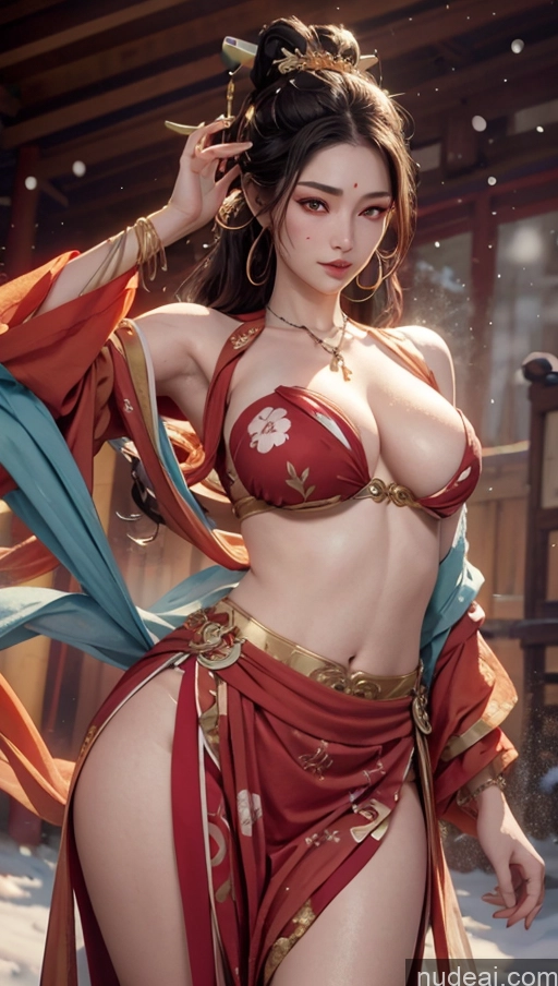 Athlete Perfect Boobs Beautiful Big Ass Big Hips Perfect Body 40s Sexy Face Black Hair Long Hair Japanese Skin Detail (beta) Dynamic View Snow Detailed Dunhuang (敦煌) V1