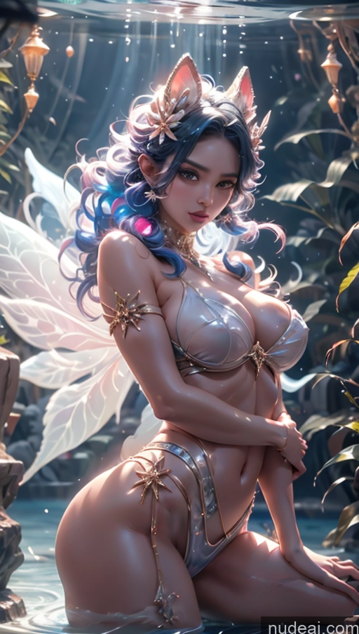 ai nude image of a close up of a woman in a bikini with a fairy costume pics of Perfect Boobs Beautiful Big Ass Big Hips Tall Perfect Body Oiled Body 40s Seductive Long Hair Dark Fantasy Bending Over Detailed Underwater Bodybuilder Fairy Elemental Series - Ice Busty German Dynamic View Blue Hair