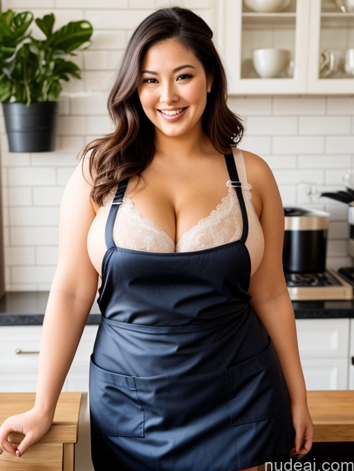 related ai porn images free for Busty Beautiful Thick Chubby Fat Asian Apron Happy Cleavage Nude Cafe 30s Lingerie Model