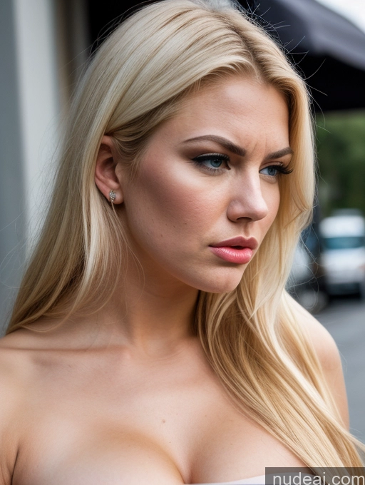 related ai porn images free for Model Busty 18 Sexy Face Blonde Scandinavian Dress Cleavage Bright Lighting Street Pouting Lips Angry